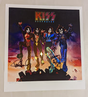 KISS PAUL STANLEY and ACE FREHLEY Signed DESTROYER LITHO POSTER KOL EX