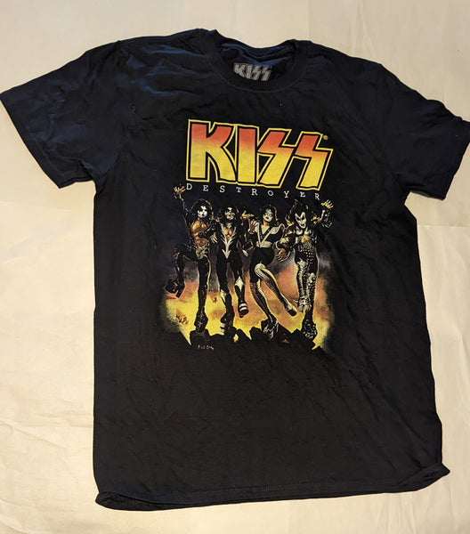 KISS DESTROYER LP COVER short sleeve T-shirt S MED