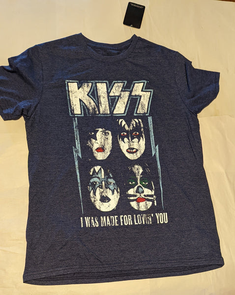 KISS I WAS MADE FOR LOVIN YOU short sleeve T-shirt L XL