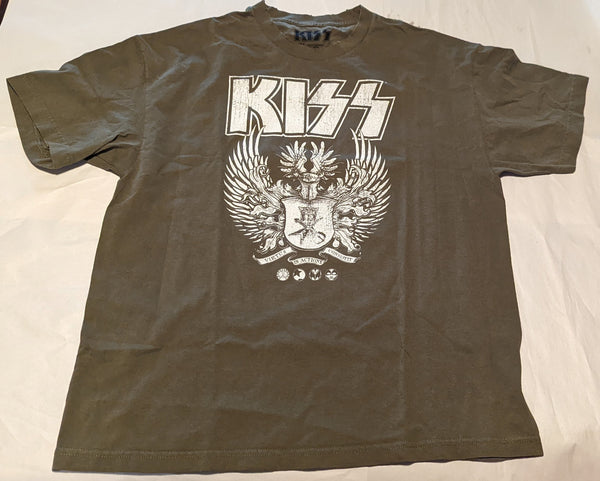 KISS LOGO w SHIELD short sleeve T-shirt L XL
