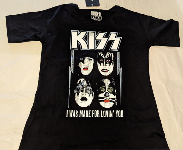 KISS I WAS MADE FOR LOVIN YOU  short sleeve T-shirt Small