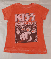 KISS RECYCLED KARMA Womens  WANT YOU short sleeve T-shirt