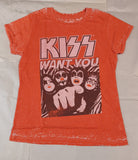 KISS RECYCLED KARMA Womens  WANT YOU short sleeve T-shirt