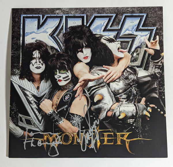 KISS MONSTER LP Signed By ERIC SINGER & TOMMY THAYER Autograph