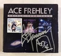 KISS ACE FREHLEY Signed CD triple Tour 3-Pack w poster slight damage