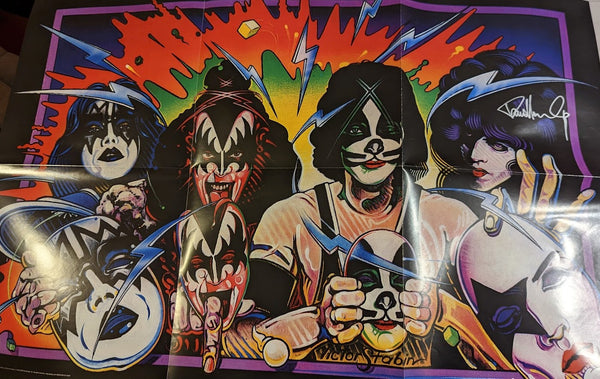 KISS PAUL STANLEY signed POSTER INSERT from UNMASKED Autograph