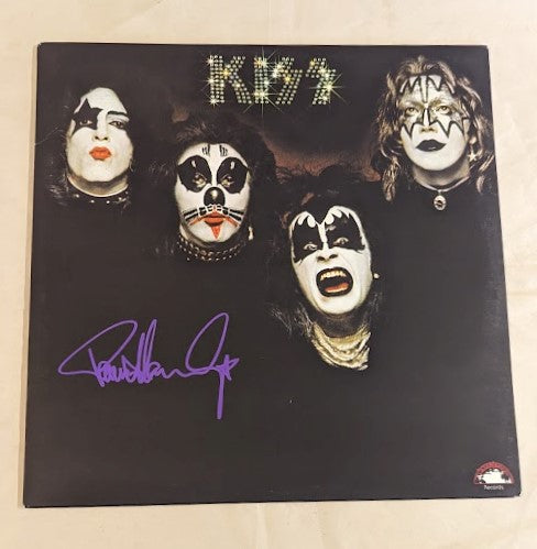 KISS PAUL STANLEY signed KISS 1st LP Purple Paint Pen