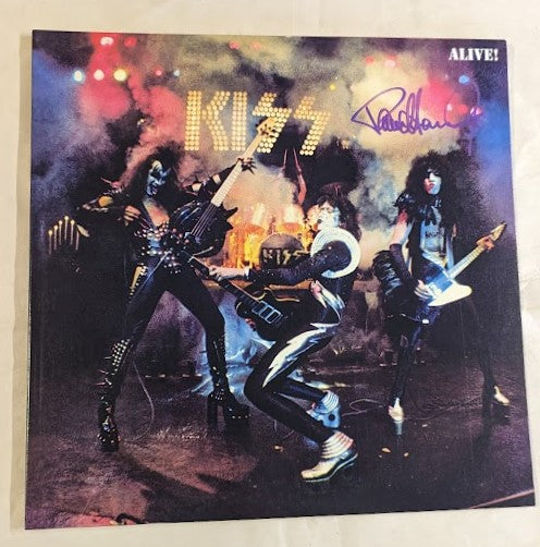 KISS PAUL STANLEY signed ALIVE  LP Autograph Purple Paint Pen