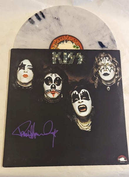 KISS PAUL STANLEY signed KISS 1st LP Purple Paint Pen w rare Marble Swirl Vinyl