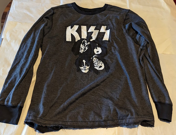 KISS  Long Sleeve Make-Up Faces Med  XL Shirt sweatshirt