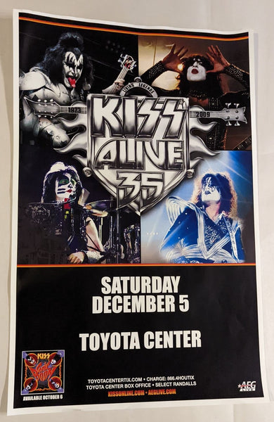 KISS ALIVE 35 TOUR 12-05-09 HOUSTON TX USA Original CONCERT SHOW POSTER