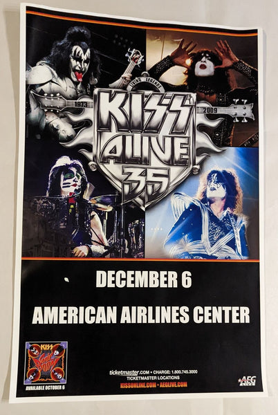 KISS ALIVE 35 TOUR 12-06-09 DALLAS TX USA Original CONCERT SHOW POSTER