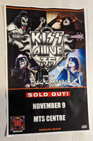 KISS ALIVE 35 TOUR 11-09-09 WINNIPEG CANADA Original CONCERT SHOW POSTER