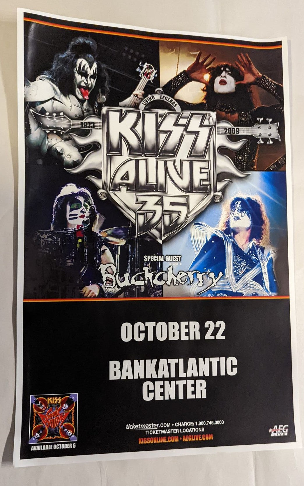 KISS ALIVE 35 TOUR 10-22-09 SUNRISE FL USA Original CONCERT